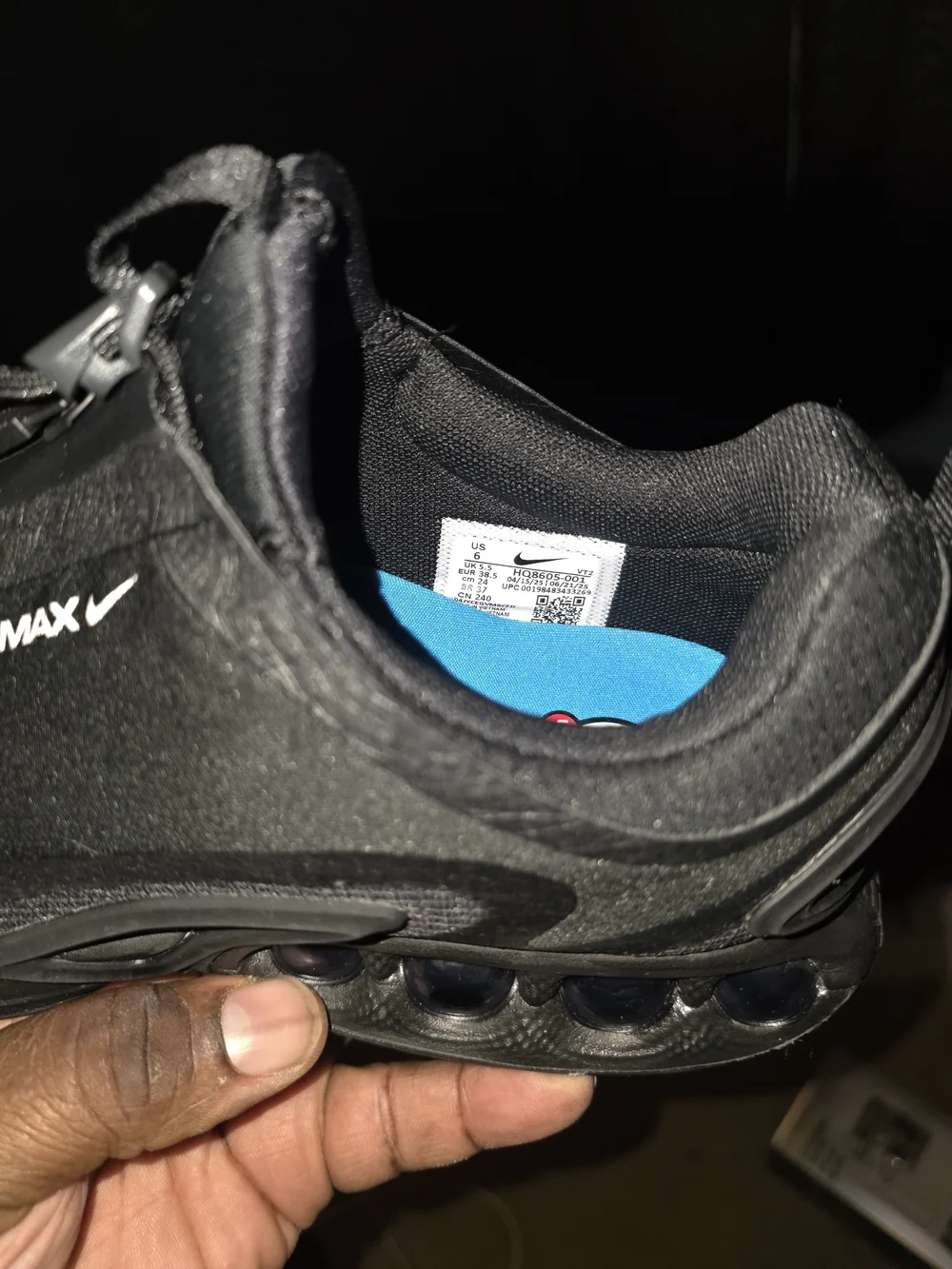 Nike Air Max Kids' Black Athletic Shoe